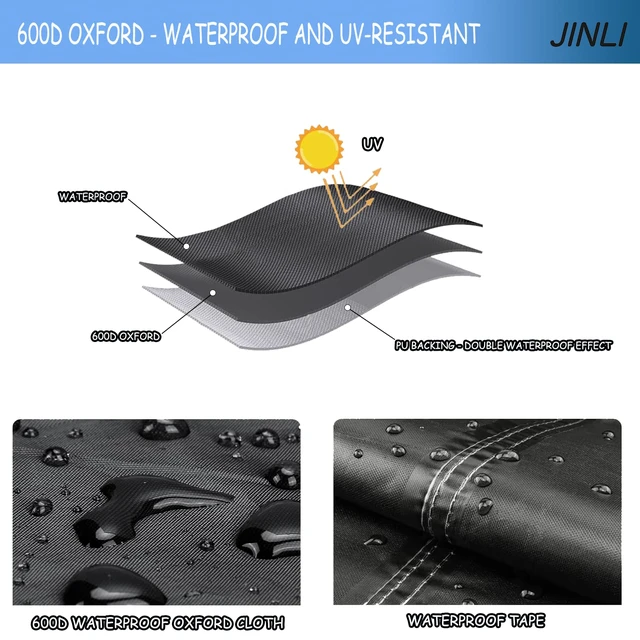 Alt view image 6 of 7 - 65-70 inch outdoor TV trolley cover, courtyard TV cover, Oxford fabric waterproof and dustproof, triple windproof design, compatible with rolling/mobile stand
