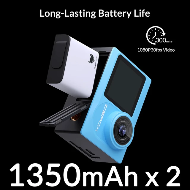 Alt view image 4 of 7 - Action Camera 4K 20MP 5X Zoom 98FT Waterproof Underwater i8 WiFi Waterproof to 98FT with EIS for Smooth Video. Dual Batteries, WiFi Remote Control, Snap Pro App for Editing for Snorkeling