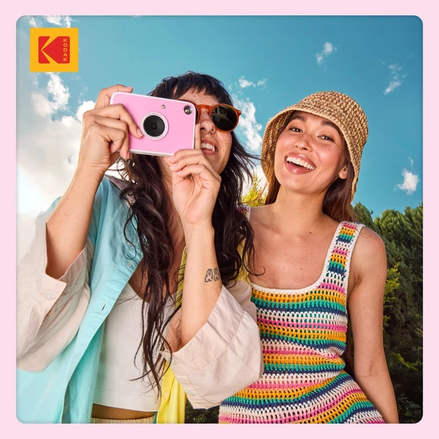 Alt view image 7 of 7 - Printomatic+ Instant Print Digital Camera (Pink) 10MP Portable Camera with Interactive RGB LED Status Indicator, Prints Full-Color Photos on Zink 2x3 Sticky-Backed Photo Paper - Easy & Fun