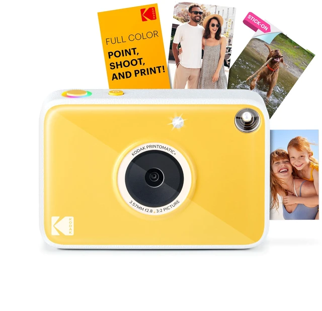 Main image of Printomatic+ Instant Print Digital Camera (Yellow) 10MP Portable Camera with Interactive RGB LED Status Indicator, Prints Full-Color Photos on Zink 2x3 Sticky-Backed Photo Paper - Easy & Fun