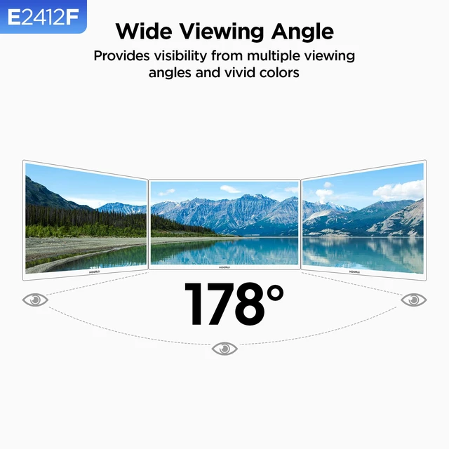 Alt view image 6 of 7 - 24" FHD 1080P 100Hz Computer Monitor, PC Gaming Screen VA Panel with Adaptive-Sync, TÜV Rheinland Certified Eye Care, VESA Mountable, Tilt, Black (2026)