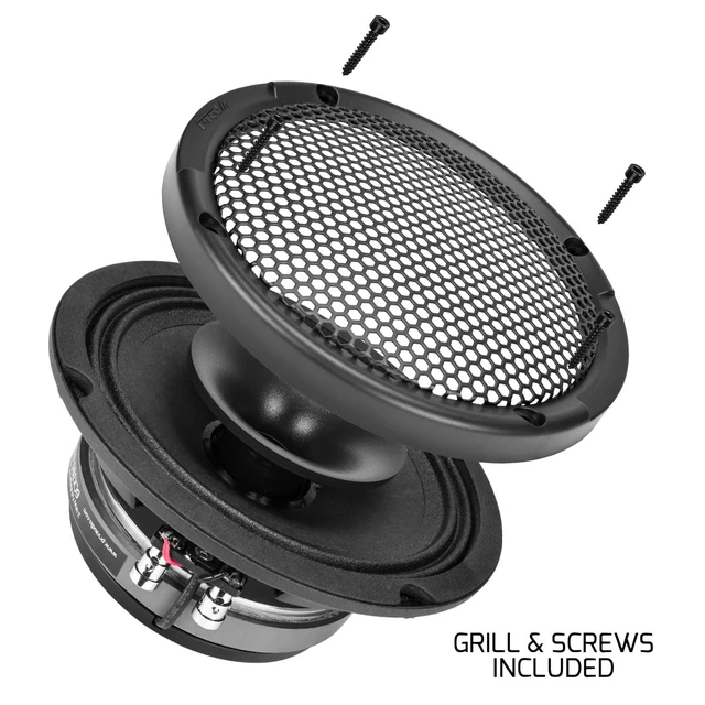 Alt view image 4 of 7 - 6.5" Shallow Coaxial Car Audio Speaker 6CX380-4 Slim Loudspeaker with Built-in Tweeter Driver and Grill Included 380 Watts 4 Ohm (Single)