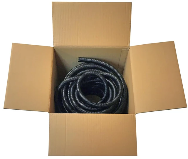 Alt view image 3 of 3 - 1.5" Polypropylene Non-Slit Wire Loom Corrugated Flexible Conduit - 25 Feet - Black