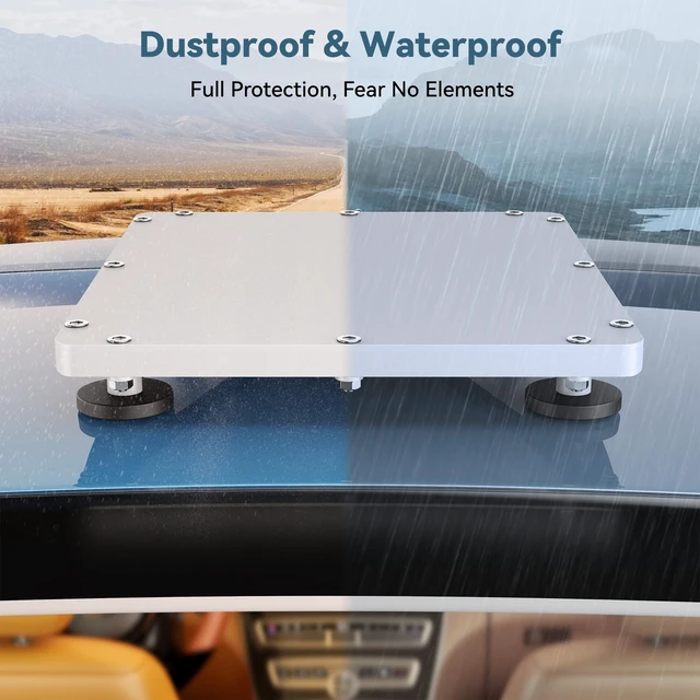 Alt view image 4 of 7 - Starlink Mini Magnetic Mount, Starlink Mini Roof Mount with Protection Cover, Mounting Kit Accessories for RV, Truck, Boat, Camping & Off-Road (White)