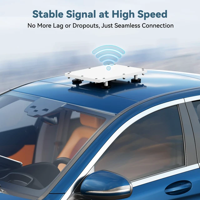 Alt view image 5 of 7 - Starlink Mini Magnetic Mount, Starlink Mini Roof Mount with Protection Cover, Mounting Kit Accessories for RV, Truck, Boat, Camping & Off-Road (White)