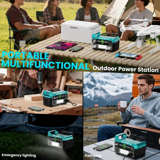 Alt view image 7 of 7 - 550W Power Inverter for Makita, DC 20V to AC 110V Pure Sine Wave, Portable Power Station with 2 USB Ports & 1 AC Outlet & 1 Type-C Fast Charging, Battery Adapter with LED, Battery Not Included