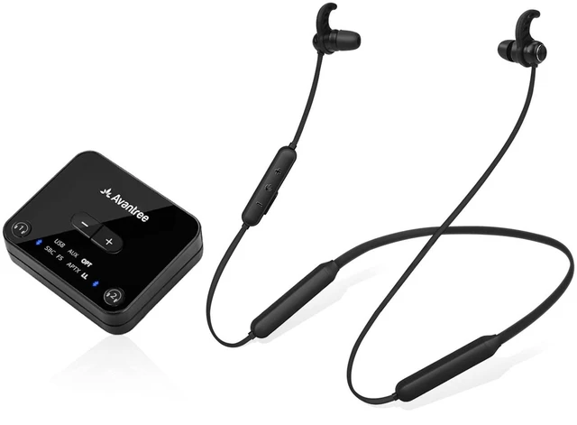 Main image of HT4186 - Wireless Neckband Headphones for TV Plug-and-play TV listening set with Bluetooth transmitter, optical, RCA, and AUX support, plus low-latency audio