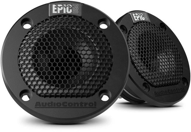 Main image of EPICPRO3NT 3 180W Neodymium Car Audio Tweeters Set (Pair) High SPL speaker sound system upgrade, 4 ohm, crossover & protective grilles, easy install on dash, A-pillars or door panels