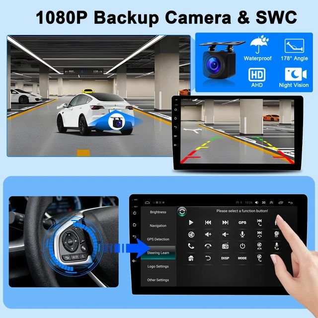 Alt view image 7 of 7 - Car Radio Stereo for Honda Civic 2001-2005 Upgrade Android 15 64GB 9" Touchscreen CarPlay Android Auto Bluetooth WiFi GPS MirrorLink FM 36EQ SWC 1080P Backup Camera