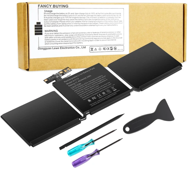 Main image of A1708 Battery Replacement for MacBook Pro 13 inch A1708(Late 2016, Mid 2017) A2159(2019) A2289(2020) A2338(2020,2022) A1713 A2171 EMC 2978 EMC 3164 MPXQ2LL/A MLL42LL/A MLUQ2LL/A