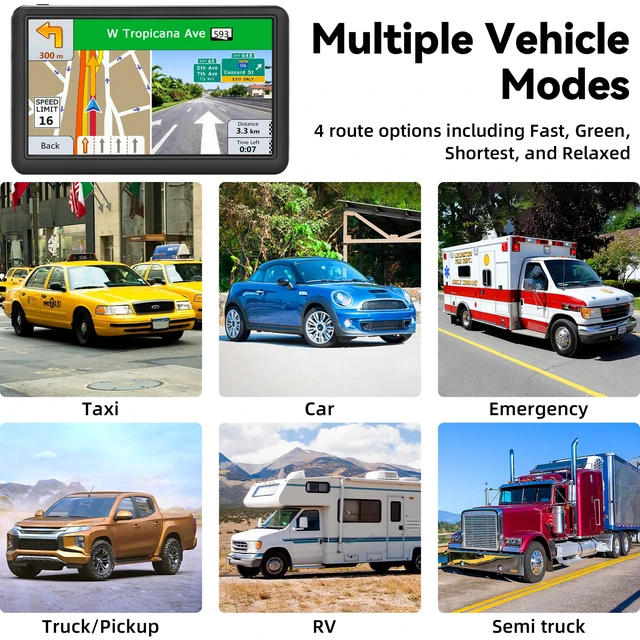 Alt view image 6 of 7 - N700 GPS Navigator for Car Truck RV,Truck GPS Commercial Drivers 2026 7 Easy to Read Touchscreen Trucker GPS with Free Maps Updates,Custom Routing,Driver Alerts