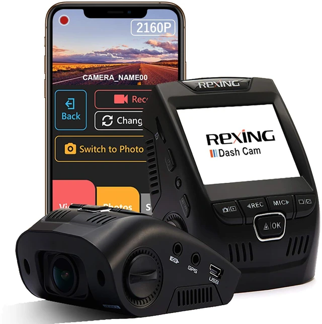 Main image of V1 - 4K Ultra HD Car Dash Cam 2.4" LCD Screen, Wi-Fi, 170° Wide Angle Dashboard Camera Recorder with G-Sensor, WDR, Loop Recording, Supercapacitor, Mobile App, 256GB Supported