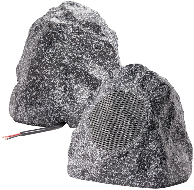 Main image of 2R4G Outdoor Granite Rock 2 Speaker Set for Deck Pool Spa Patio Garden