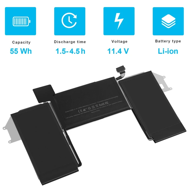 Alt view image 3 of 7 - A2389 Battery Replacement for MacBook Air 13 Inch A2337 M1 (2020), EMC 3598, MGN53 MGN83 MGN63 MGN93 MGND3 MGN73 MGNA3 MGNE3
