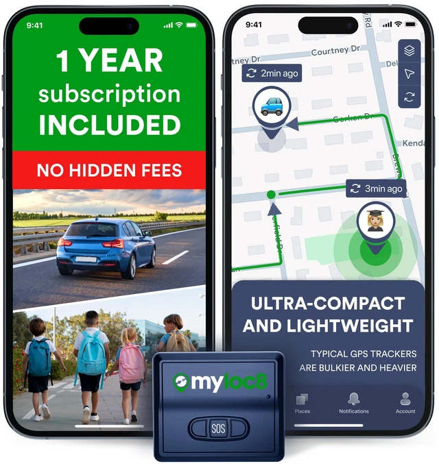 Main image of GPS Tracker for Vehicles with Magnet 4G LTE Real-Time Location Device with App, Long Life Battery Anti-Theft GPS Tracker for Car, Motorcycle, Scooter, Bike - (12-Mo Subscription Included)