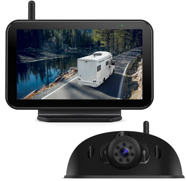 Main image of RV Backup Camera Wireless System for Furrion with 5-Inch Monitor 1080P, 1 Rear Camera, Wide-View, Video Recording, IR Night Vision, IP69 Waterproof, Plug and Play for Camper -AY5