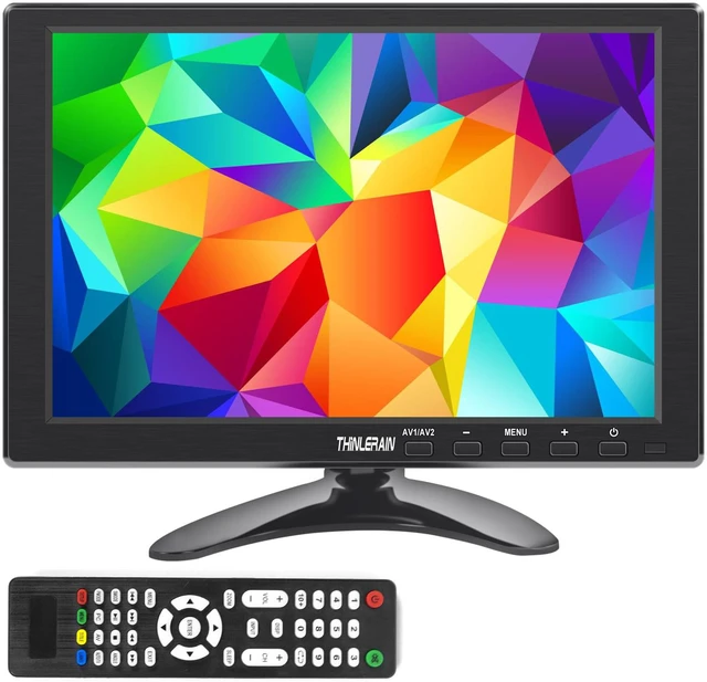 Main image of 10.1 Inch Small Computer Monitor, 1920x1200 Mini PC Display with HDMI VGA AV BNC USB Intput, Built-in Speakers, VESA, Remote Control