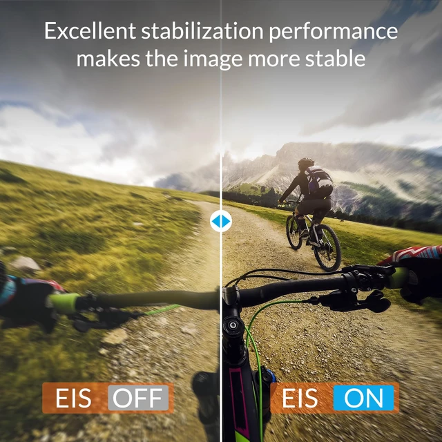 Alt view image 3 of 7 - i8 4K Action Camera, 20MP Sports Camera with EIS, 5X Zoom and WiFi, Snap-Pro App, Remote Control, 2 Batteries, Bike Mount for Cycling, POV Video, Vlogging and Travel, 98FT Waterproof Camera