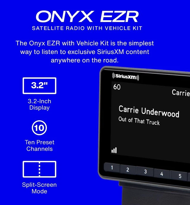 Alt view image 2 of 7 - Onyx EZR Satellite Radio with Vehicle Kit (SXEZR1V1)