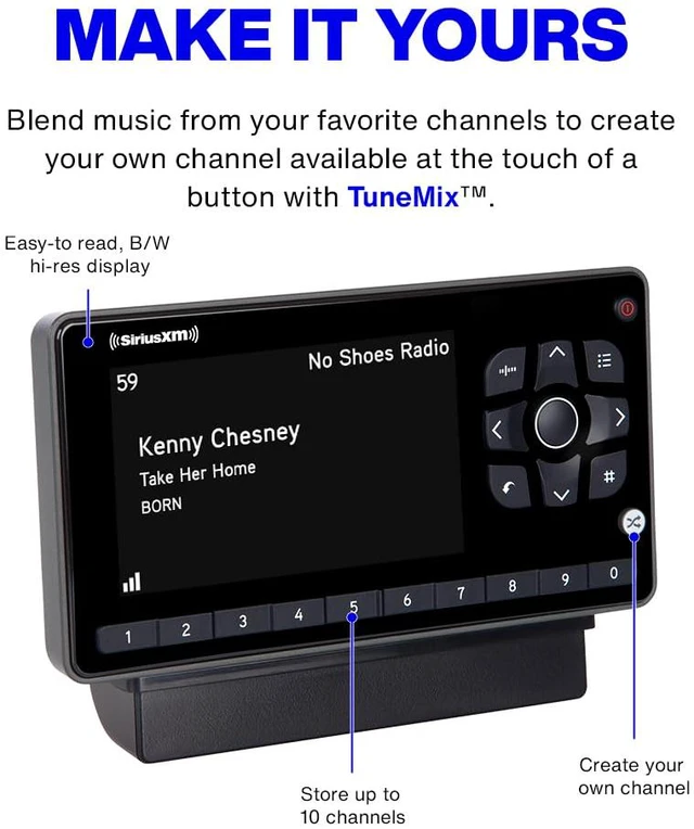 Alt view image 5 of 7 - Onyx EZR Satellite Radio with Vehicle Kit (SXEZR1V1)