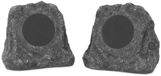 Main image of Victrola Outdoor Rock Speaker (Pair) IPX4 Rechargeable Outdoor Bluetooth Speakers for Garden, Patio, Built for All Seasons, Wireless Music Streaming (Charcoal)