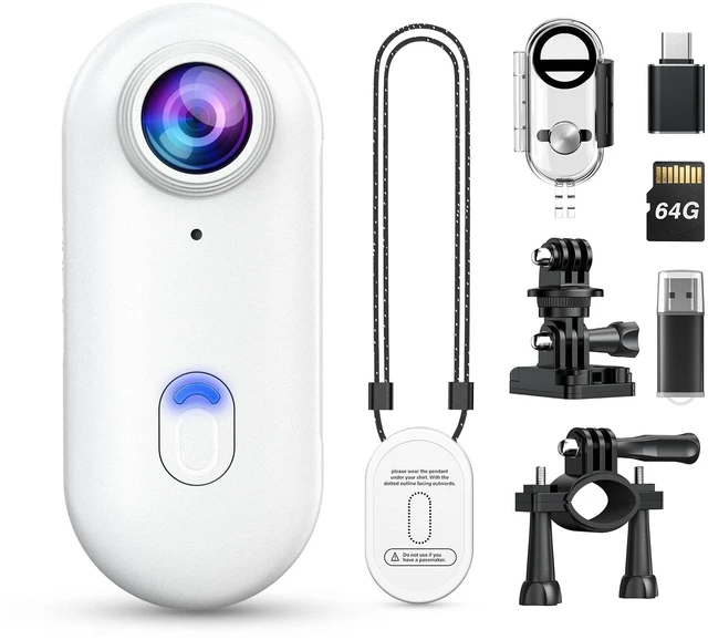 Main image of Z10 4K Action Camera, 64GB Wearable Sports Camera with Waterproof Case, Magnetic Clip, Small Body Cam for Cycling, Diving, Travel No WiFi No Bluetooth