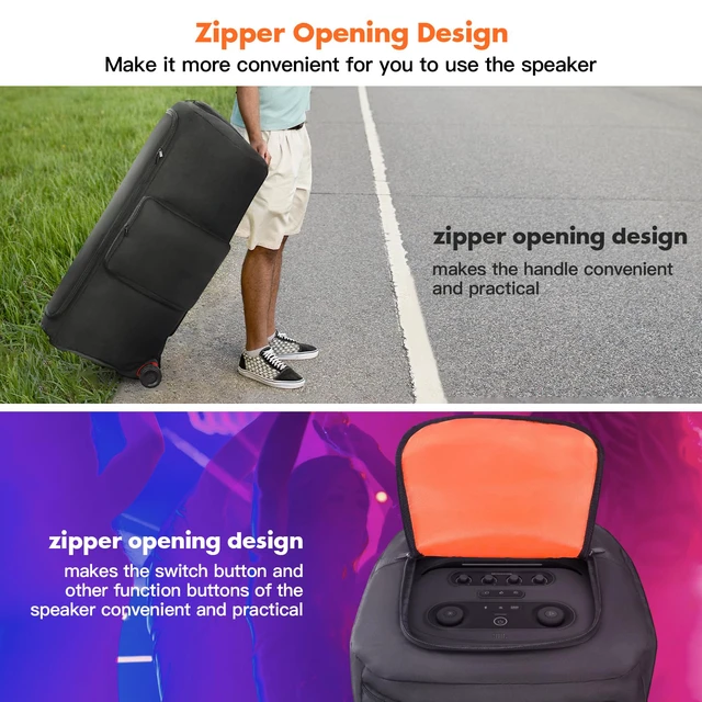 Alt view image 4 of 7 - Protective Cover Case Compatible with JBL PartyBox 720 Water-Resistant Carrying Case with Storage Bag, Splashproof Dustproof Portable Cover for Party Box 720 Speakers