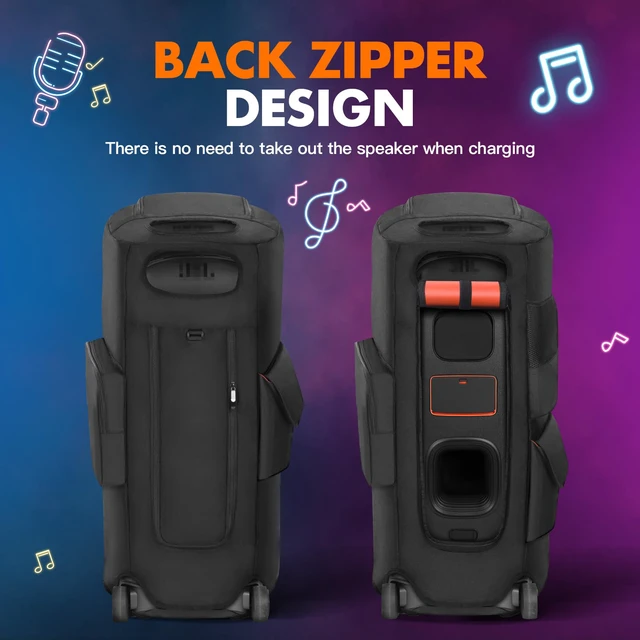 Alt view image 7 of 7 - Protective Cover Case Compatible with JBL PartyBox 720 Water-Resistant Carrying Case with Storage Bag, Splashproof Dustproof Portable Cover for Party Box 720 Speakers
