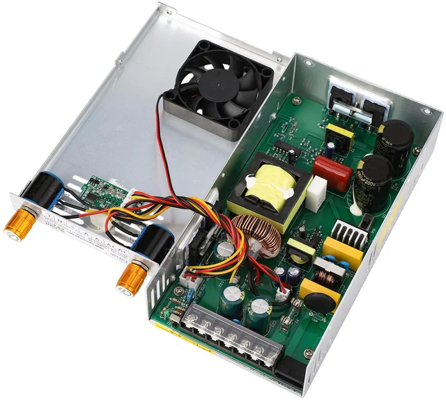 Alt view image 7 of 7 - 24V Power Supply, AC 110V/220V to DC 0-24V 0-20A 480W Buck Converter, Volt Amp Adjustable Adapter Regulated 5V 12V 24V Volt Switching Voltage LED Transformer Charger for Computer CCTV Lab