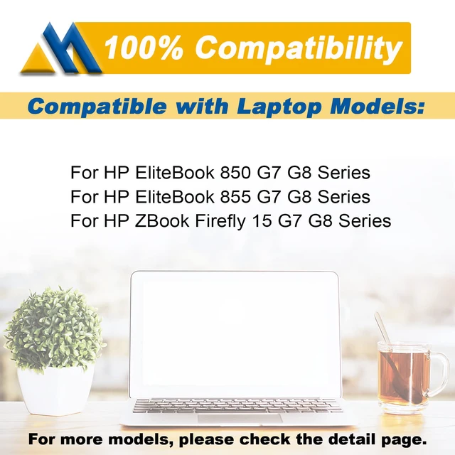 Alt view image 5 of 6 - CC03XL 56Wh Laptop Battery Replacement for HP ZBook Firefly 15 G7 G8 EliteBook 855 850 G7 G8 Series Notebook HSTNN-UB8W HSTNN-DB9O L77622-2C1 L77622-2C2 L77622-541 L77991-00511.55V 4610mAh