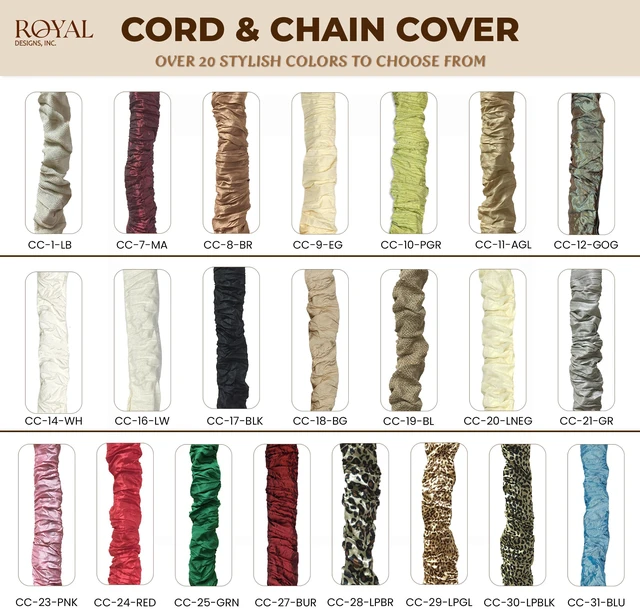 Alt view image 5 of 5 - Cord & Chain Cover 4 ft Silk Type Fabric, Chandelier Pendant Lighting Chain & Cable Management, Touch Fastener, Gray - 4 Pack