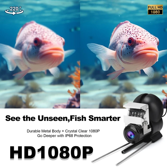 Alt view image 4 of 7 - Underwater Fishing Camera with DVR Video Recording, 4.5" IPS Screen Fishing Camera, 10H Battery Life, 100ft Cable, Portable Fish Finder for Ice Kayak Boat Lake Fishing, 32GB Card