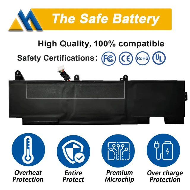 Alt view image 3 of 6 - CC03XL 56Wh Laptop Battery Replacement for HP ZBook Firefly 15 G7 G8 EliteBook 855 850 G7 G8 Series Notebook HSTNN-UB8W HSTNN-DB9O L77622-2C1 L77622-2C2 L77622-541 L77991-00511.55V 4610mAh