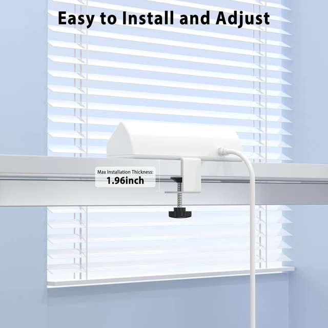 Alt view image 7 of 7 - Desk Clamp Power Strip USB C 65W,8 USB,10FT Cable,White 4 USB-C Ports,Fit 1.96'' Tabletop,1875W Extension Cord,ETL Listed,Outlet Extender Desk Organizer,Office,Gaming,Dorm