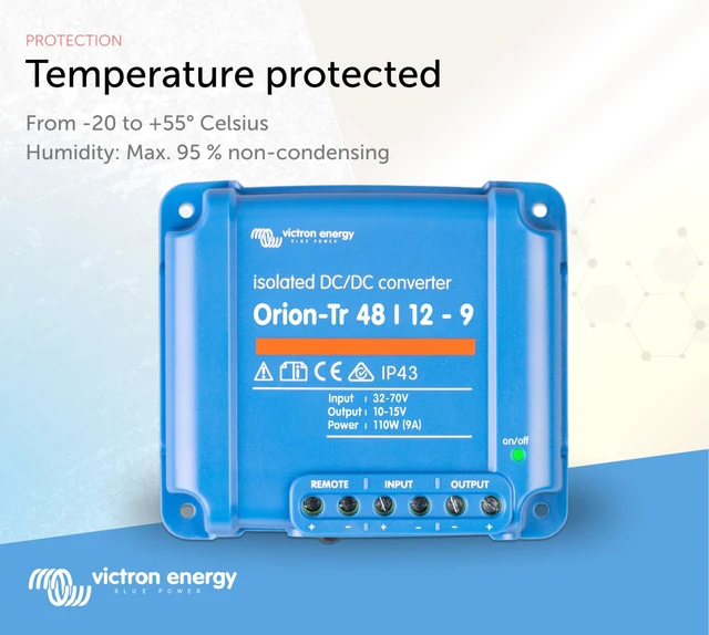 Alt view image 4 of 5 - Orion-Tr DC to DC Converter - 48/12-Volt 9 amp 110-Watt IP43 Protected, for Dual Battery Systems, Isolated