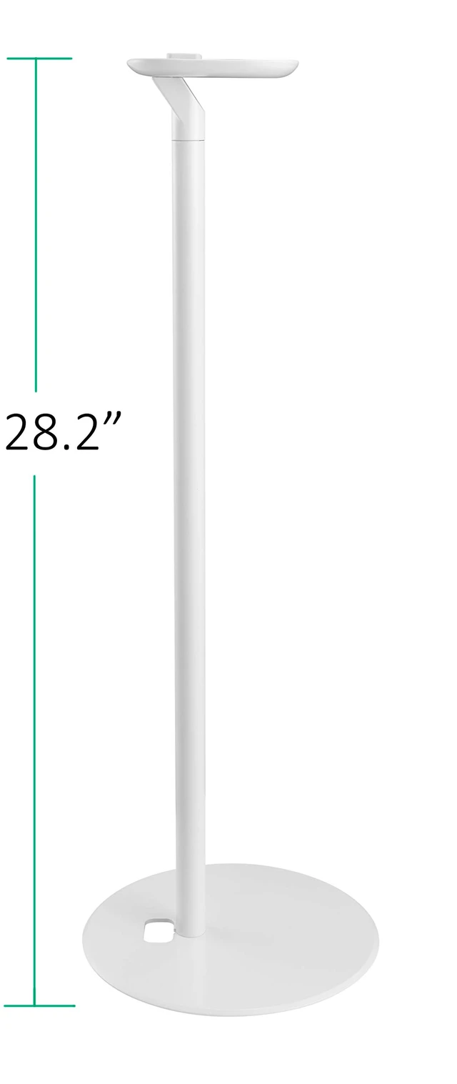 Alt view image 3 of 6 - Floor Stand for Sonos One, SL, Play:1, 2 Pack, White Fixed height floor stand for Sonos One, One SL, Play:1, sold as a pair of two stands, 28.2" Tall, Built in Cable Management