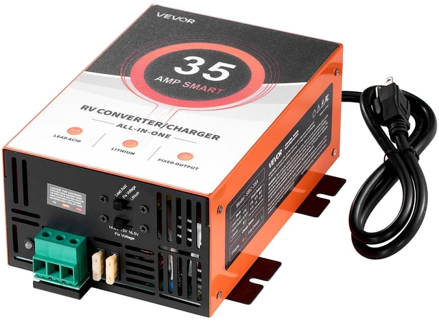 Main image of RV Power Converter, 35 Amp, 110V AC to 12V DC RV Converter Battery Charger, 4 Stage Smart Charging, 13V to 16.5V Operating Range, Compatible with Lithium Lead Acid Battery, for Camper Trailer