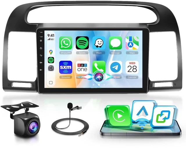 Main image of Linux Car Stereo for Toyota Camry 2000-2006 Wireless Carplay Wireless Android Auto, 9'' IPS Touchscreen Mirror Link YouTube Video Vi-Link Car Radio Bluetooth FM/RDS DSP SWC Backup Camera