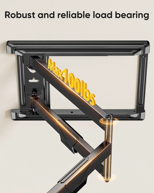 Alt view image 7 of 7 - Long Arm TV Mount for Most 37-75 Inch TVs up to 100lbs Full Motion Wall Mount with 30 Extension & Swivel Articulating Arm & Tilt, Max VESA 600X400mm