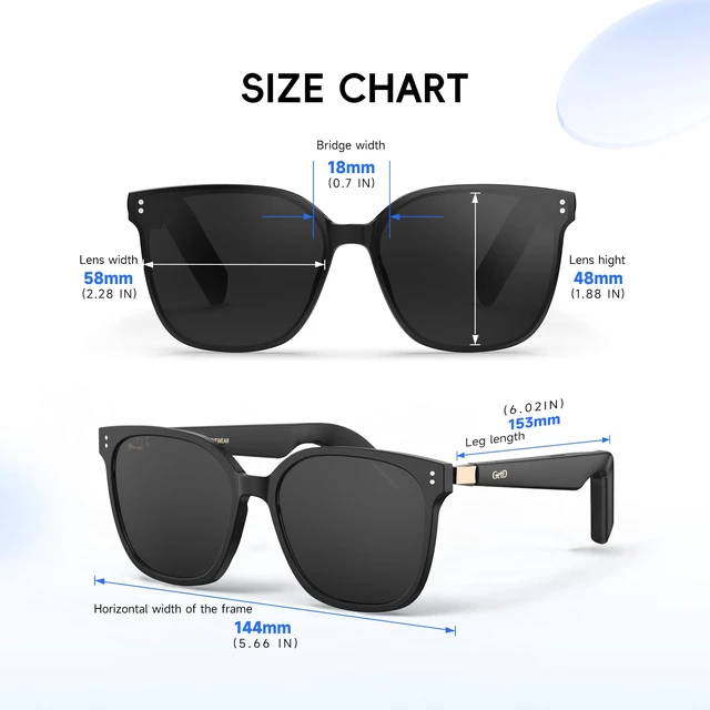 Alt view image 7 of 7 - AI Smart Glasses, Real-Time Translation, Bluetooth Glasses for Men