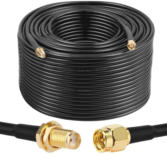 Main image of SMA Cable, SMA Male to SMA Female Cables 200 FT RG58 SMA Extension Cable for SDR Equipment Antenna Ham Radio,3G 4G LTE Antenna,ADS-B,GPS and etc