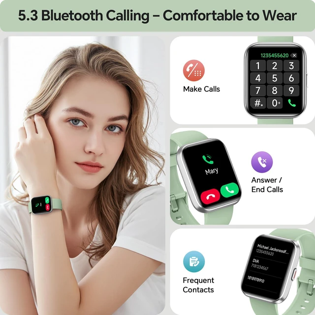 Alt view image 2 of 7 - Smart Watches for Women Men, 1.85" Smart Watch Compatible iPhone/Samsung/Android (Answer/Make), Fitness Tracker Watch with Heart Rate/Sleep Monitor, Smartwatch 3ATM Waterproof 120+ Sport Modes, Alexa
