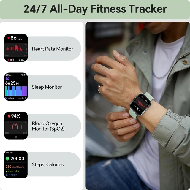 Alt view image 4 of 7 - Smart Watches for Women Men, 1.85" Smart Watch Compatible iPhone/Samsung/Android (Answer/Make), Fitness Tracker Watch with Heart Rate/Sleep Monitor, Smartwatch 3ATM Waterproof 120+ Sport Modes, Alexa