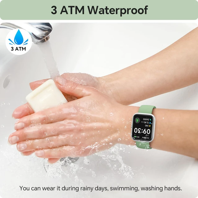 Alt view image 7 of 7 - Smart Watches for Women Men, 1.85" Smart Watch Compatible iPhone/Samsung/Android (Answer/Make), Fitness Tracker Watch with Heart Rate/Sleep Monitor, Smartwatch 3ATM Waterproof 120+ Sport Modes, Alexa
