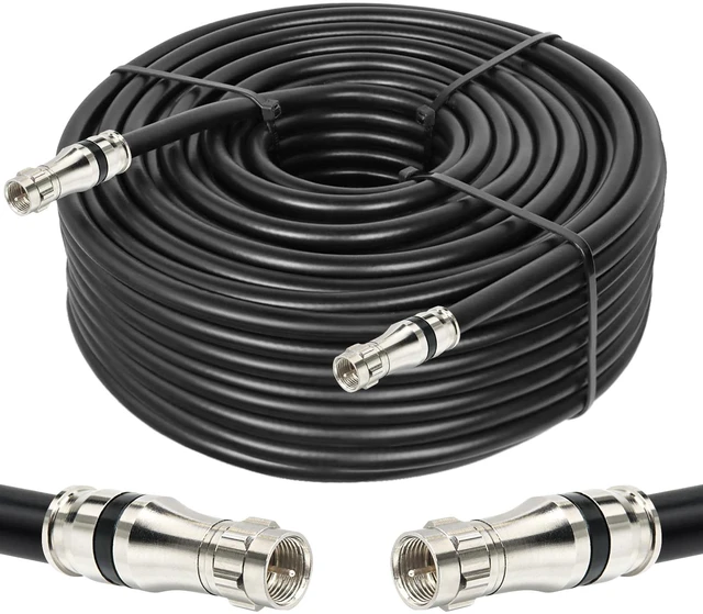 Main image of RG11 Coaxial Cable - 150ft F Type, Low Loss, 14AWG, 75ohm, High Definition for CATV, Satellite, VHF/UHF, Radio, TV Antennas