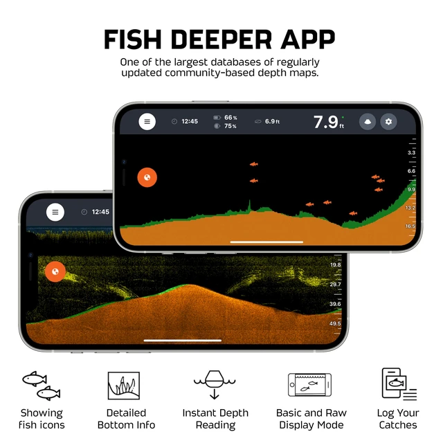 Alt view image 4 of 6 - Start Fish Finder - Portable and Depth Finder for Recreational Fishing from Dock, Shore, Bank or Kayak Castable Smart Sonar with Free User Friendly App