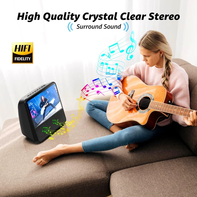 Alt view image 5 of 6 - 9.8" Portable DVD Player, 7" 1024x600, DVD & CD, Bluetooth 5.1 & 4000mAh Bluetooth 5.1 TX & RX, compact, family car travel home, 3-5 hour playback, USB/AUX, plays DVD/CD, AV to TV, resume playback