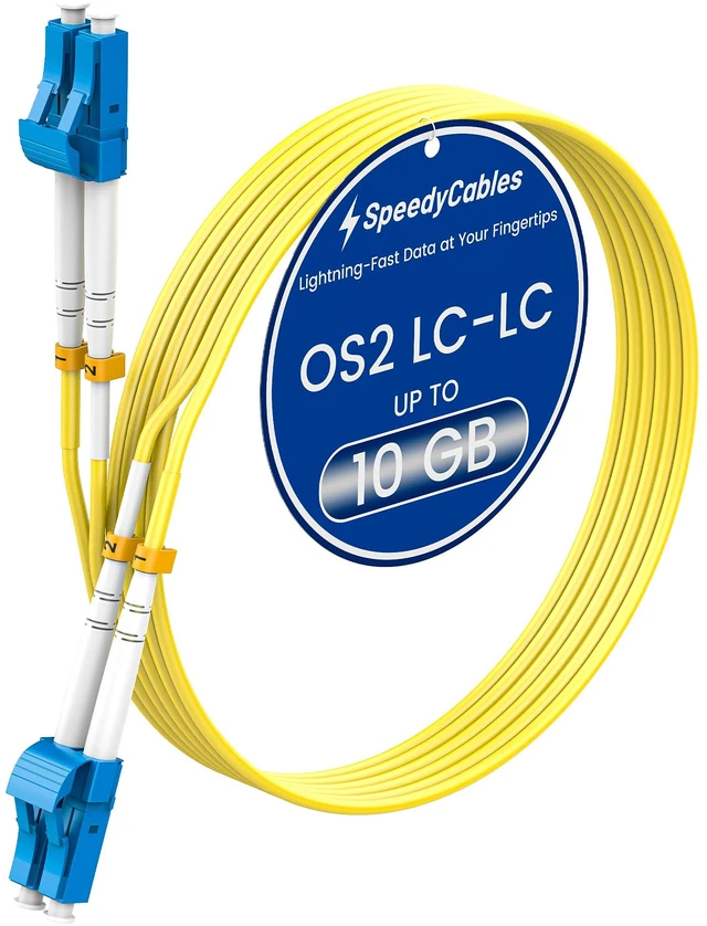 Main image of OS2 LC to LC Fiber Patch Cable 200m/656ft 1G/10Gb 9/125um, Single Mode Duplex, SMF Fiber Optic Cable Cord, LSZH(Yellow)