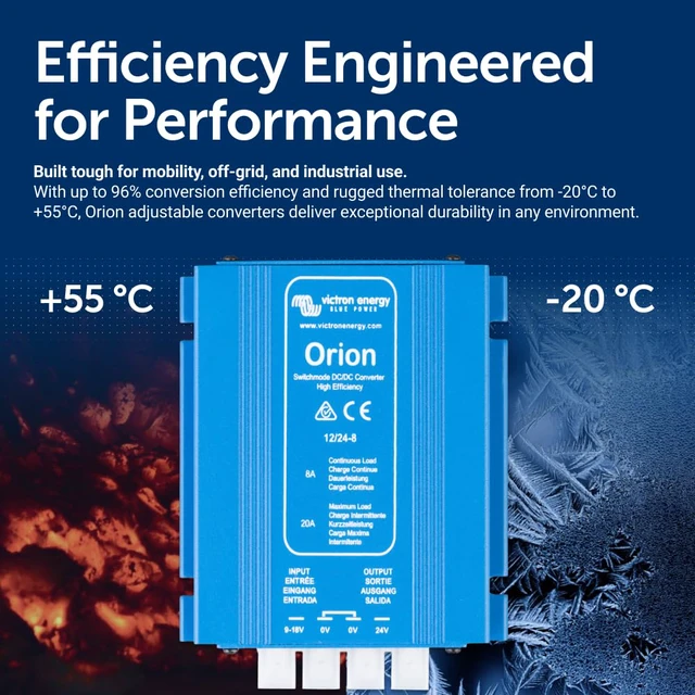 Alt view image 4 of 6 - Orion DC-DC Converter 12/24-Volt 8 amp Non-isolated, High Power
