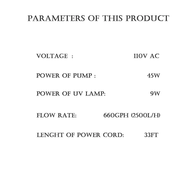 Alt view image 7 of 7 - 660GPH Submersible Pump Pond Fountain with Inside Filter and RGB Colorful LED Light, Multiple Water Fountain Spray Nozzles Kit for Garden PondIndoor and Outdoor Landscape (Fountain+U-V bulb)